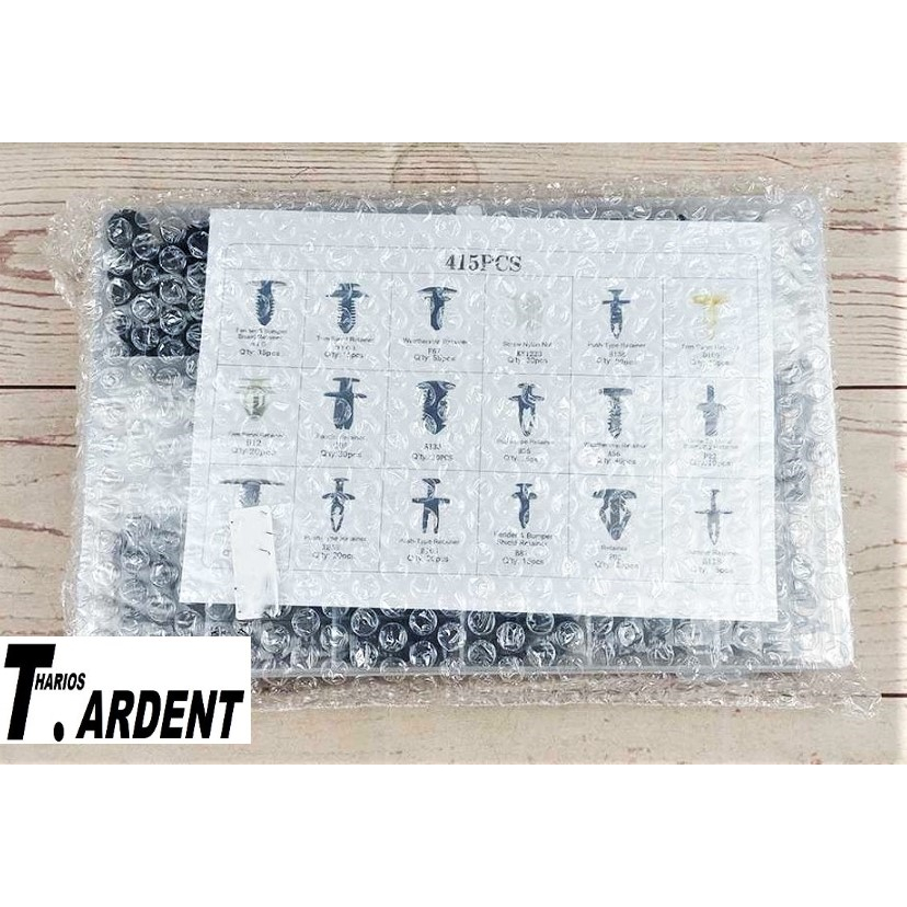 Paket 415 Pcs Baut Klip Rivet Pengencang Kancing Panel Interior Mobil