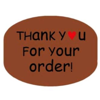 

500 Pcs Sticker Segel Label Thank You For Your Order / Stiker Label Thx For Ur Order #4030A