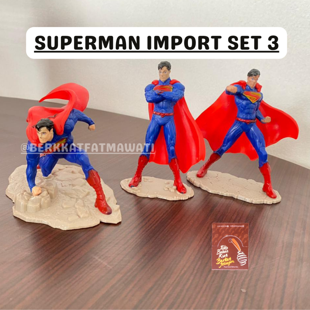 CAKE TOPPER / SUPERMAN IMPORT 3 SET / MAINAN SUPERMAN