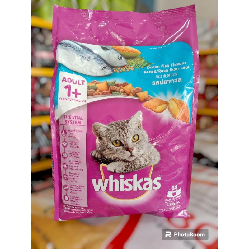 

Whiskas Dry 1,2kg Makanan Kucing kering Rasa Onceanfish