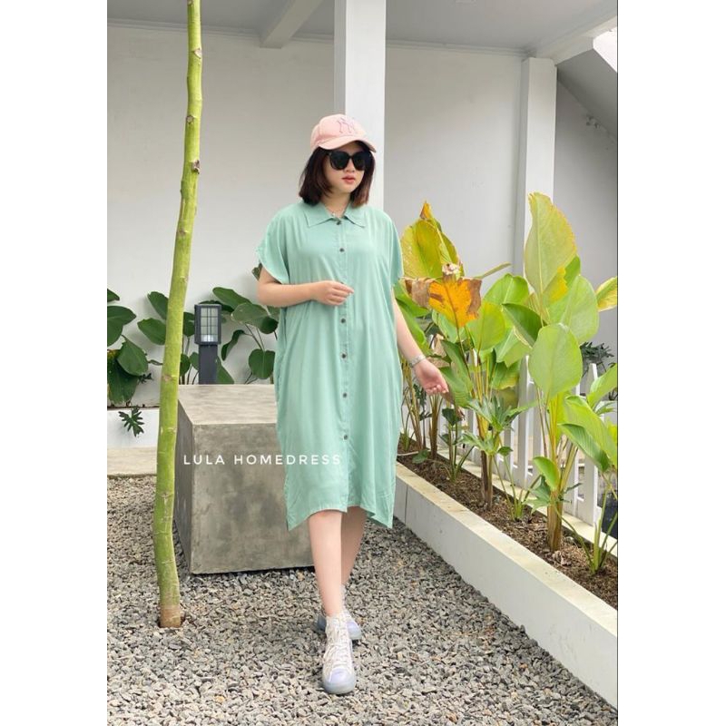 *”LULA HOMEDRESS” >>> FREE Hanger Kayu Grade A <<< Bahan RAYON PREMIUM KAHATEX .