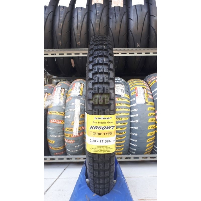 Ban Trail Classic DUNLOP K950 WT 2.50 Ring 17 untuk Motor Klasik dan Motor Bebek