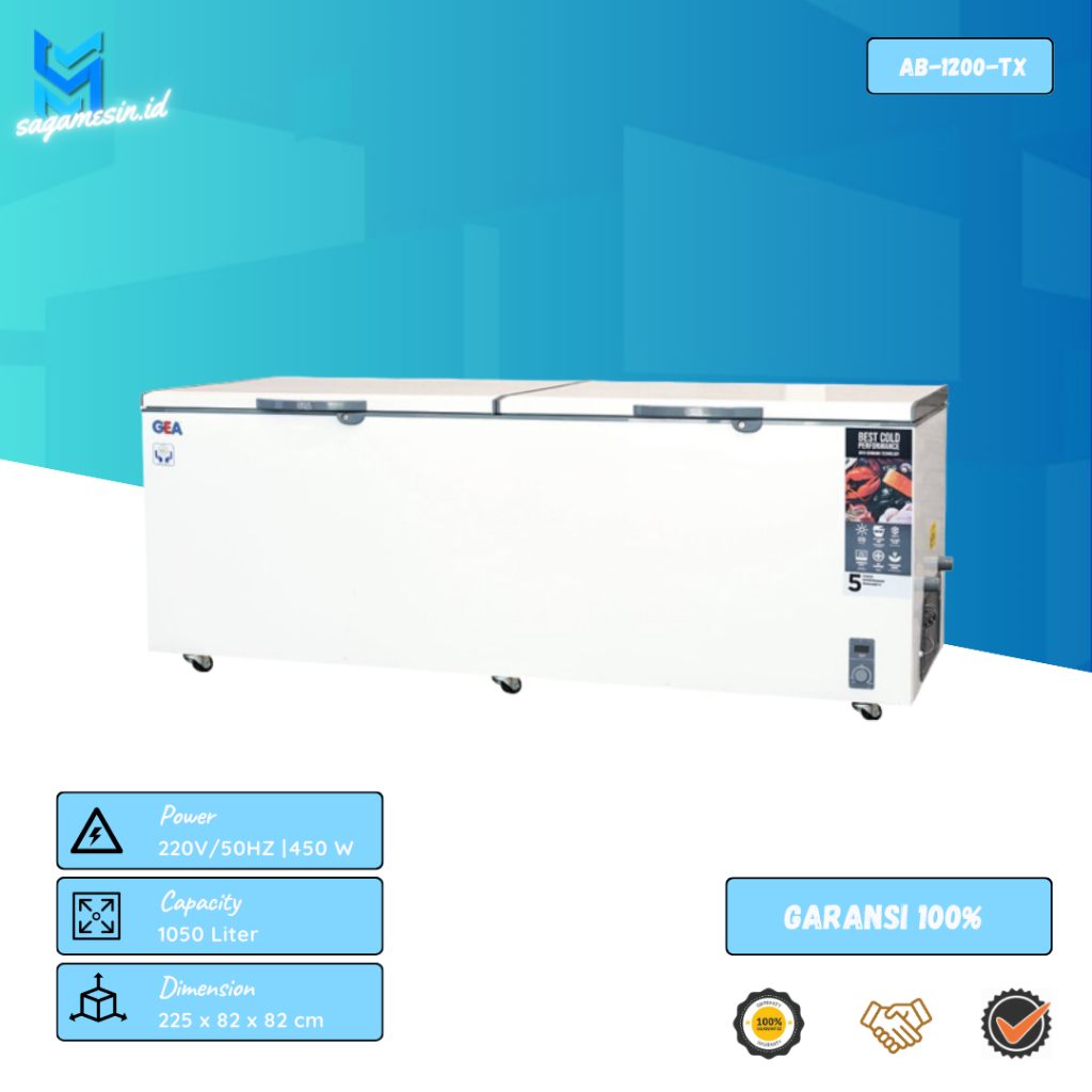 Chest Freezer GEA AB-1200-TX | AB-900-TX | Chest Freezer 2 Pintu | Cooler Box GEA | Chest Freezer 12