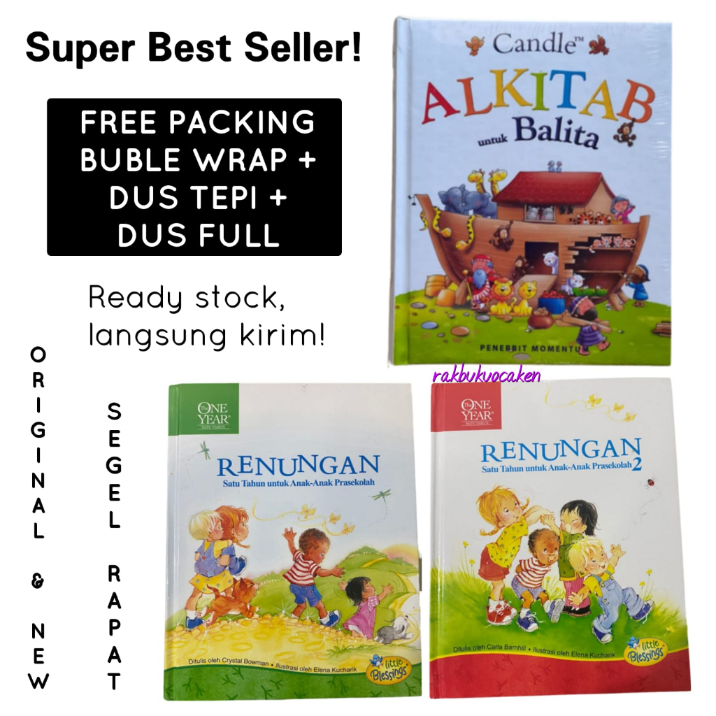 Buku Cerita Alkitab Untuk Balita Buku Anak Bayi Bilingual Bahasa Indonesia dan Inggris