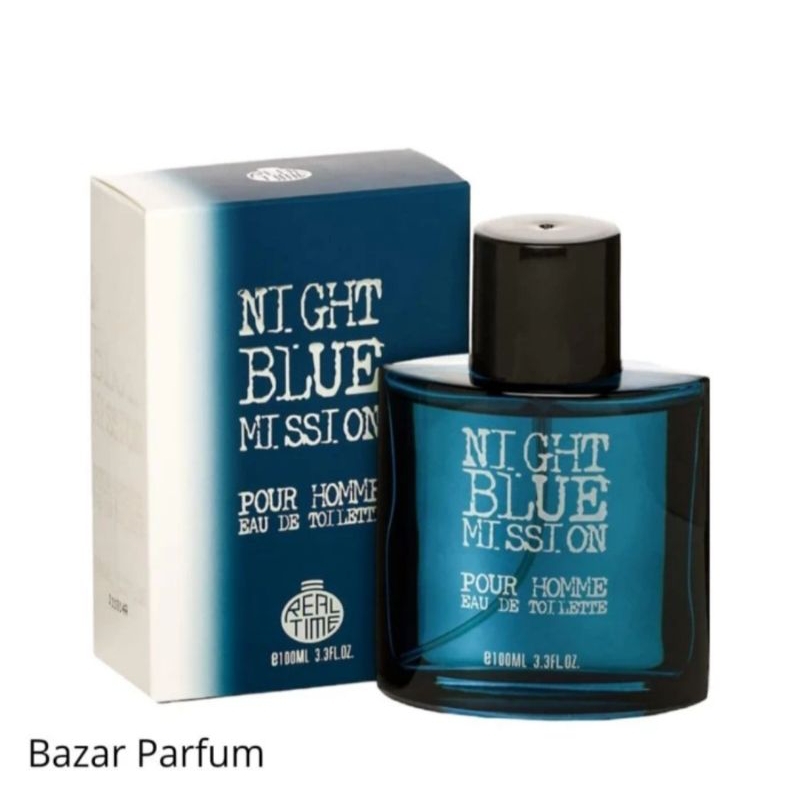 Parfum Pria Night Blue Mission Pour Homme Real Time EDT Original