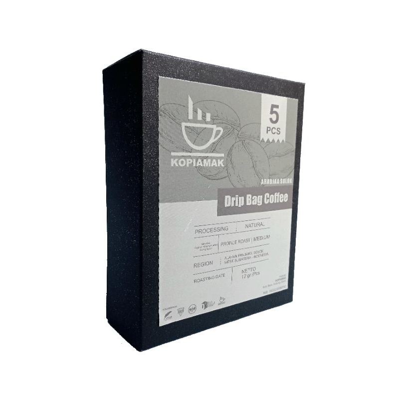 

Drip Bag Coffee | Arabika Solok | Singel Origin | Natural/Full Wash | 12g/pcs (5 sachet)