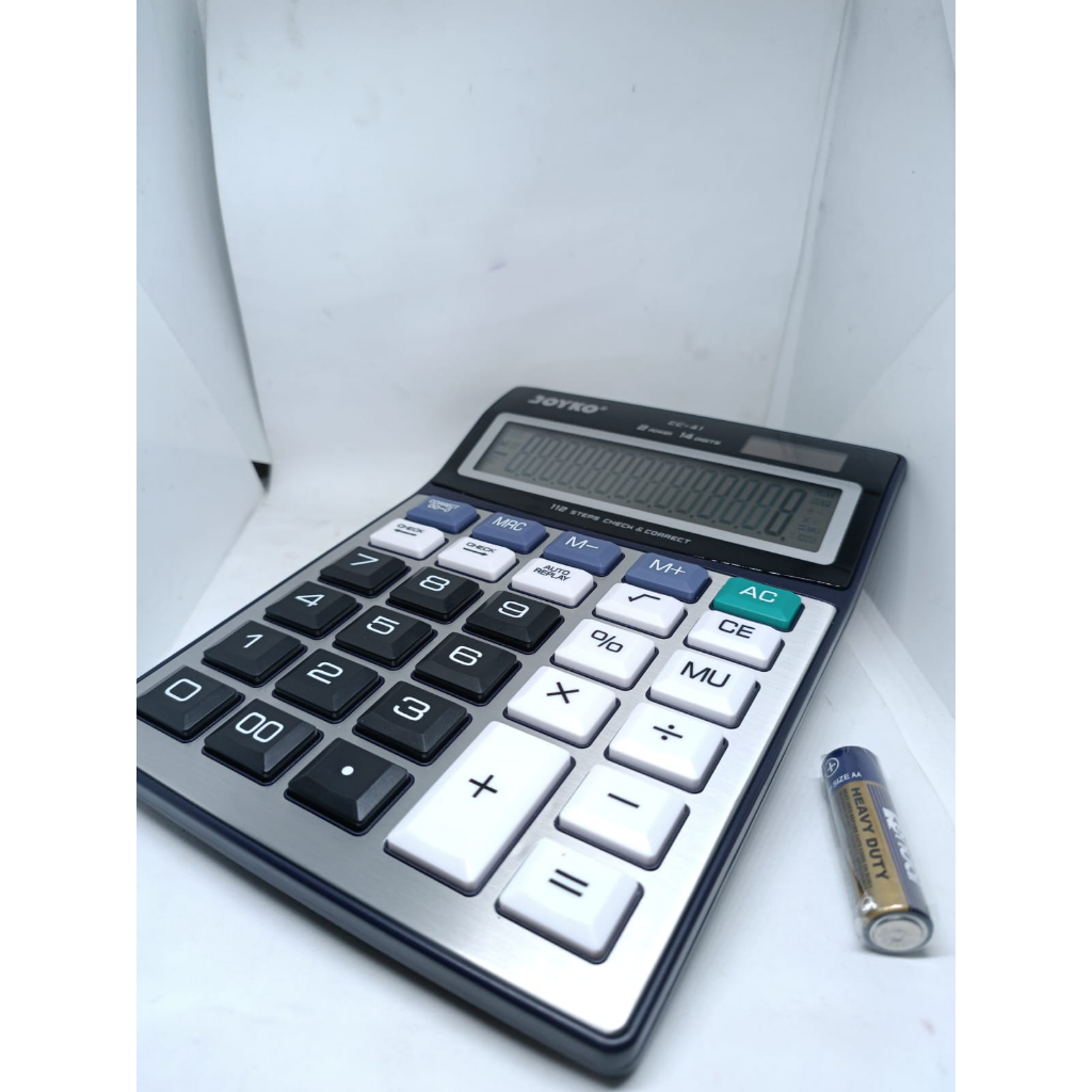 

KALKULATOR BESAR BATERAI SURYA 14 ANGKA MEREK JOYKO CC 41 1 PCS