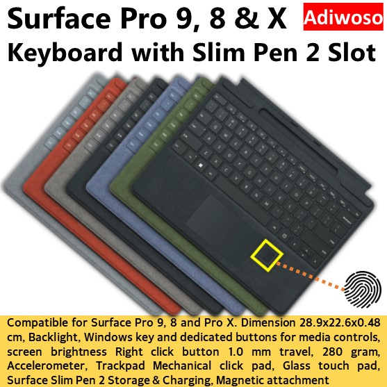 Microsoft Surface Pro 9 8 X Keyboard