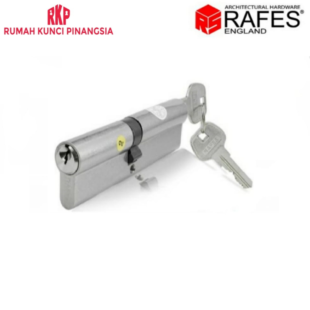 Door Cylinder Lock Kunci Silinder Pintu Kunci-Kunci 12 cm Silver Kuningan RAFES SL 6516