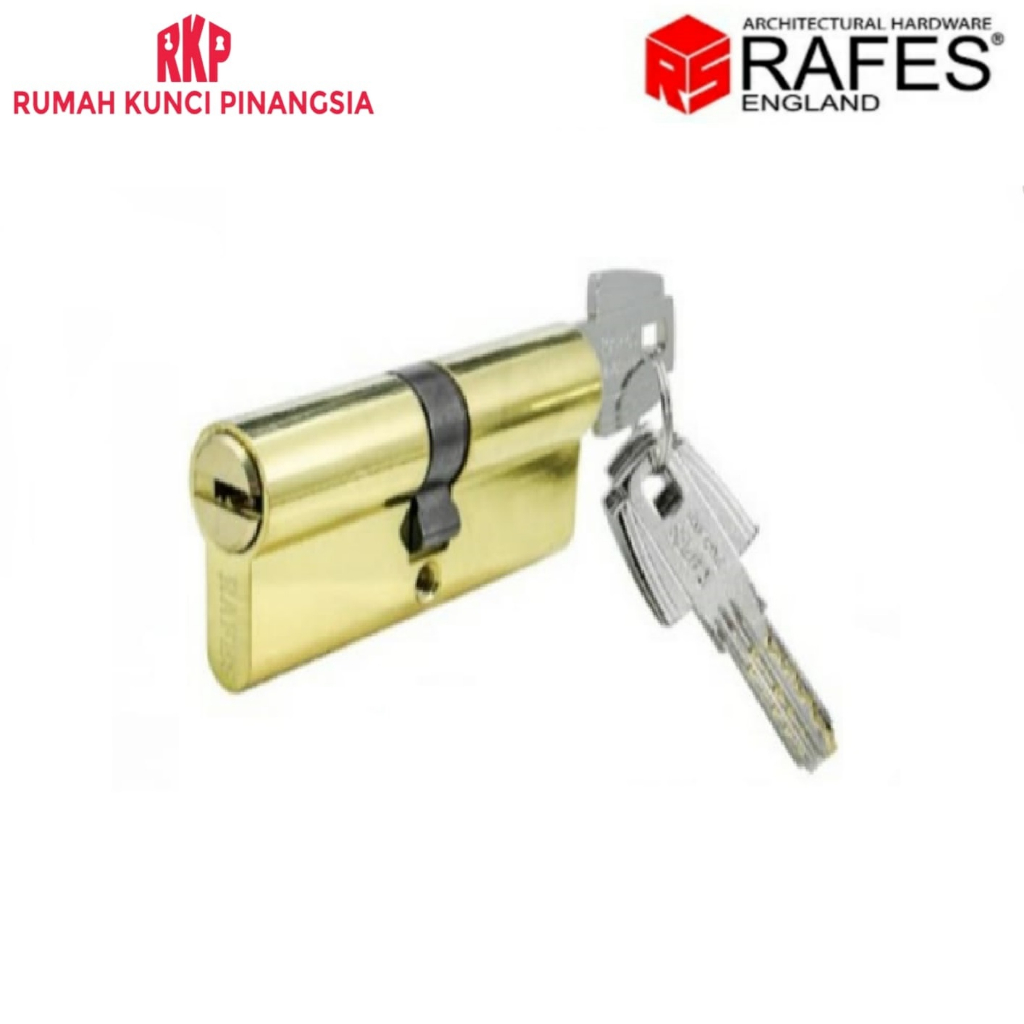 Door Cylinder Lock Kunci Silinder Pintu Kunci-Kunci 8 cm Gold Emas Kuningan RAFES SL 6563