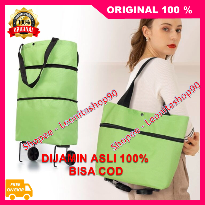 Whell Shopping Bag Tas Belanja Lipat Roda Serbaguna / Trolly Shopping Bag 100% ORIGINAL
