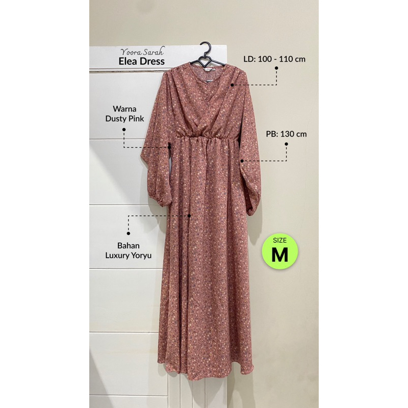 Elea dress by yoora sarah || Elea dusty pink || Pashmina curve oval crinkle yoora sarah