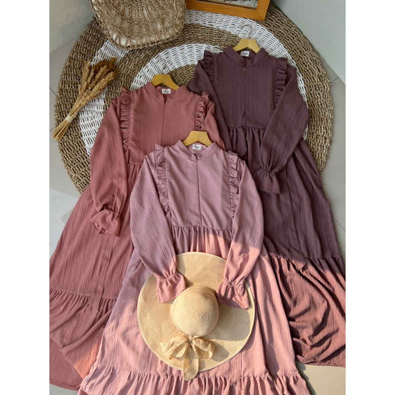 Aliya Dress Premium Quality by Fiibaytia | Gamis panjang dewasa | kekinian bisa bayar ditempat|