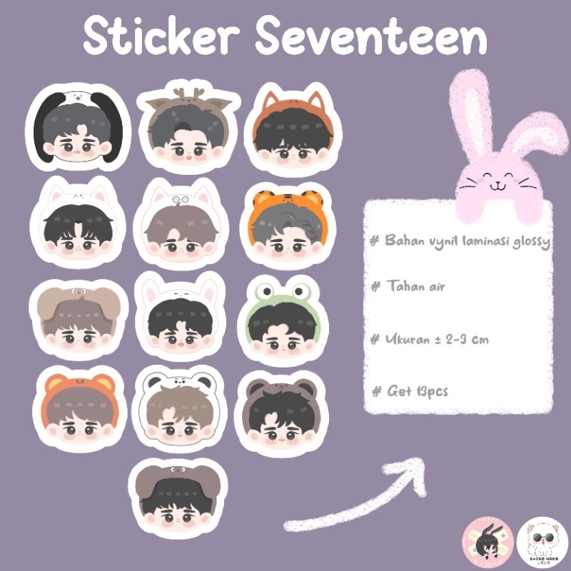 Sticker Set Seventeen Chibi (Animals)