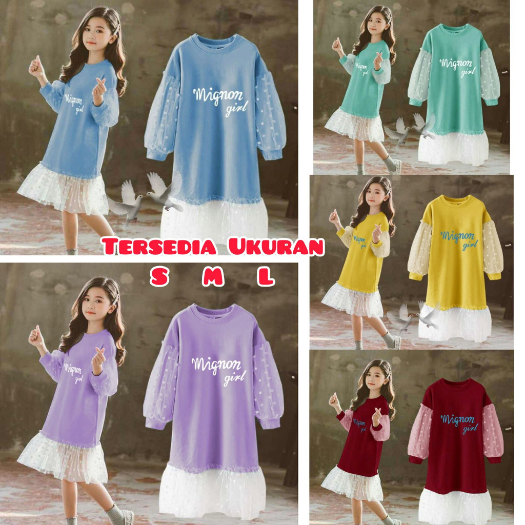 Baju Anak Perempuan 3 Ukuran Umur 2-12 Tahun Dress Brukat Tutu Dress Anak Tanggung Remaja Gaun Anak 