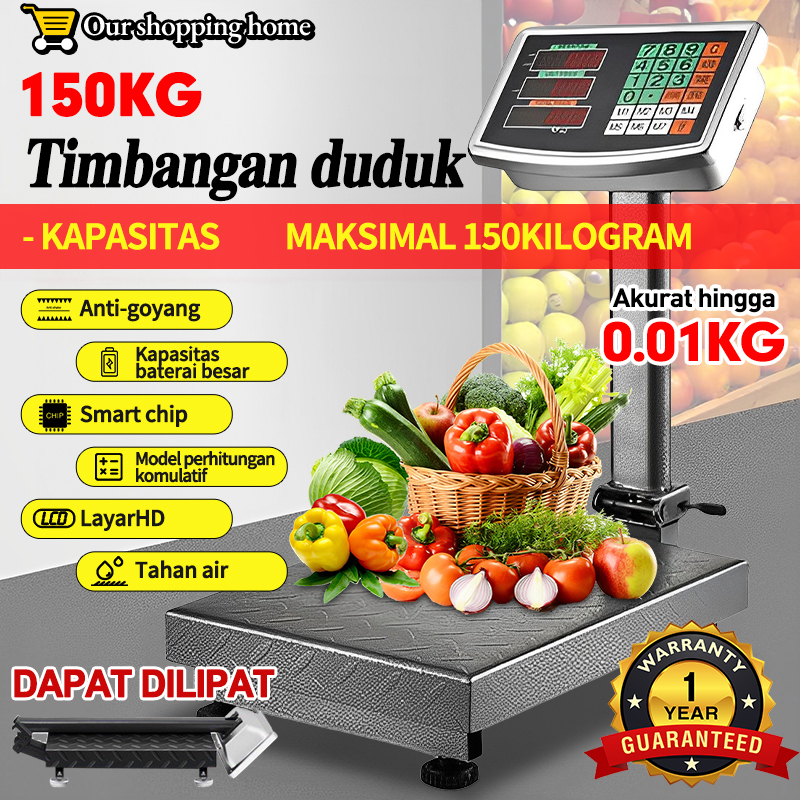 Digital Akurat Timbangan Elektrik Portabel 150KG / Timbangan Elektrik / Electrik platform scale 150k