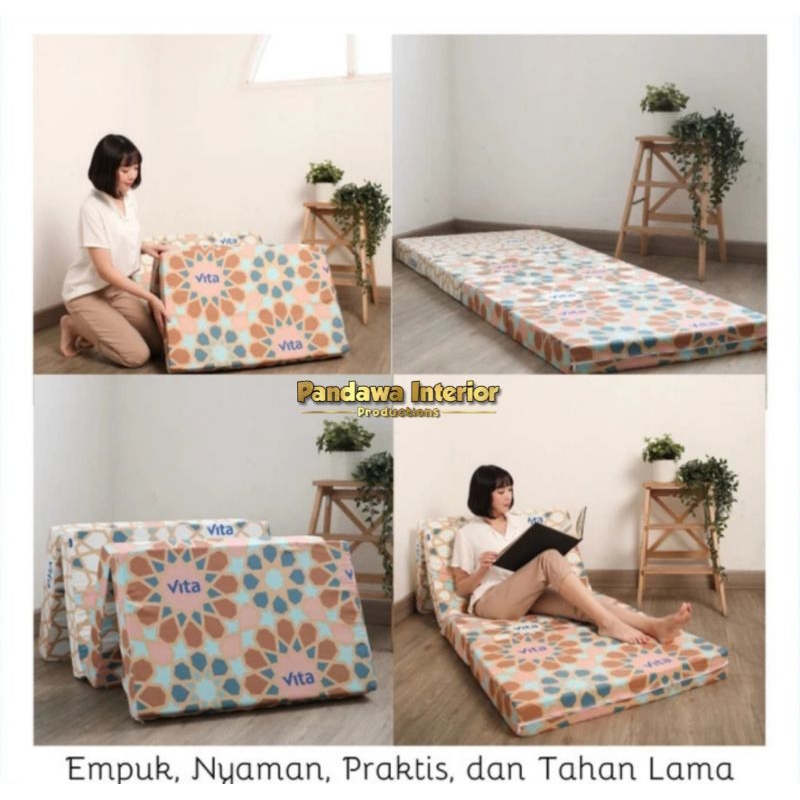 Kasur Busa Lipat 4 Inoac Vita Karlip Garansi Resmi 10 Tahun 180x200x5 180x200x10 160x200x5 160x200x1