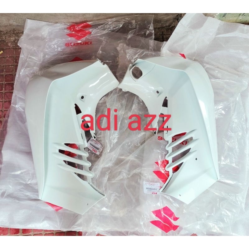 tebeng kap depan sayap putih biru macho merah biru tua shogun 125 sp fd lama old original sgp