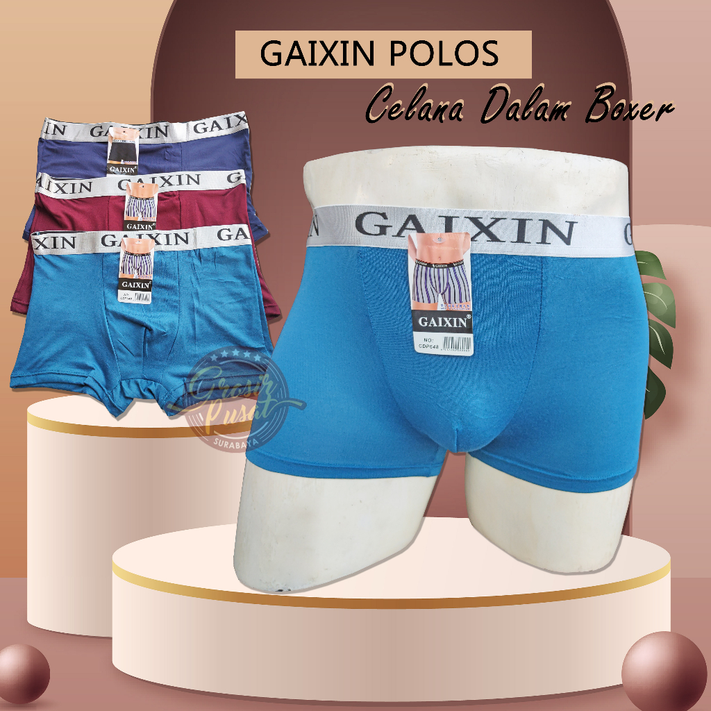 Celana Dalam Boxer Pria Polos Gaixin