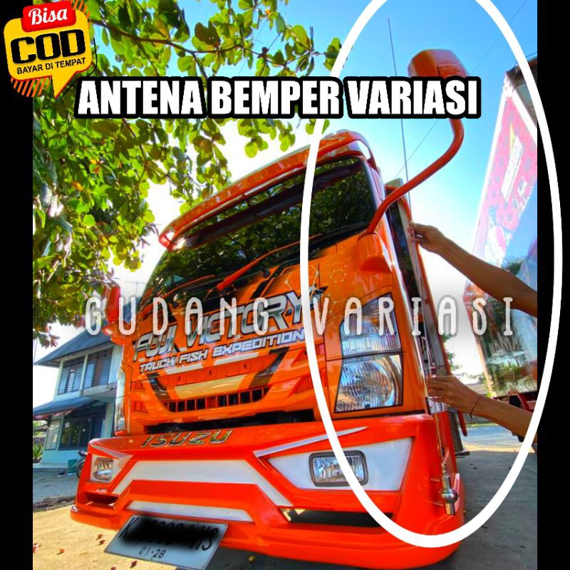 ANTENA BEMPER VARIASI TRUK DAN PICKUP BAHAN STAINLESS