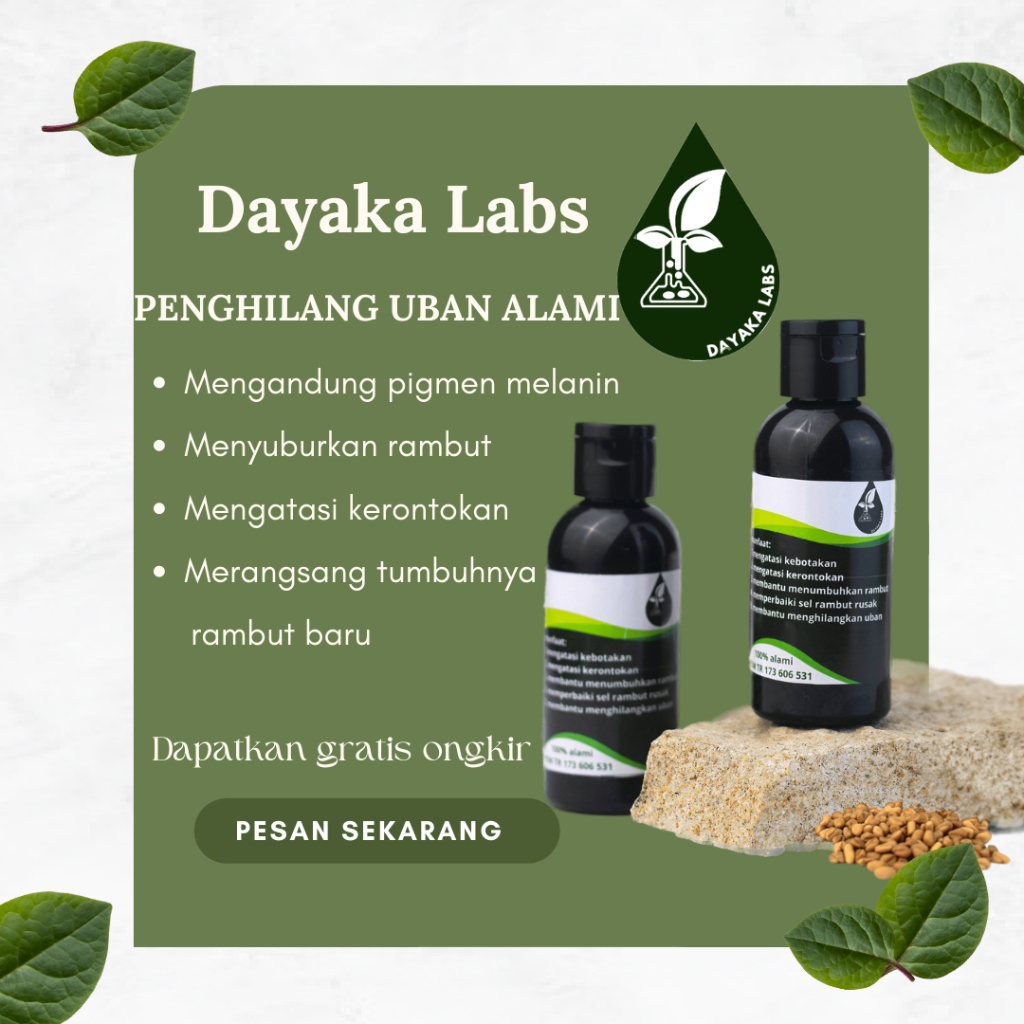 Serum Anti Uban Obat Penghilang Uban Permanen B-POM | penghilang uban permanen asli  DAYAKA LABS ori