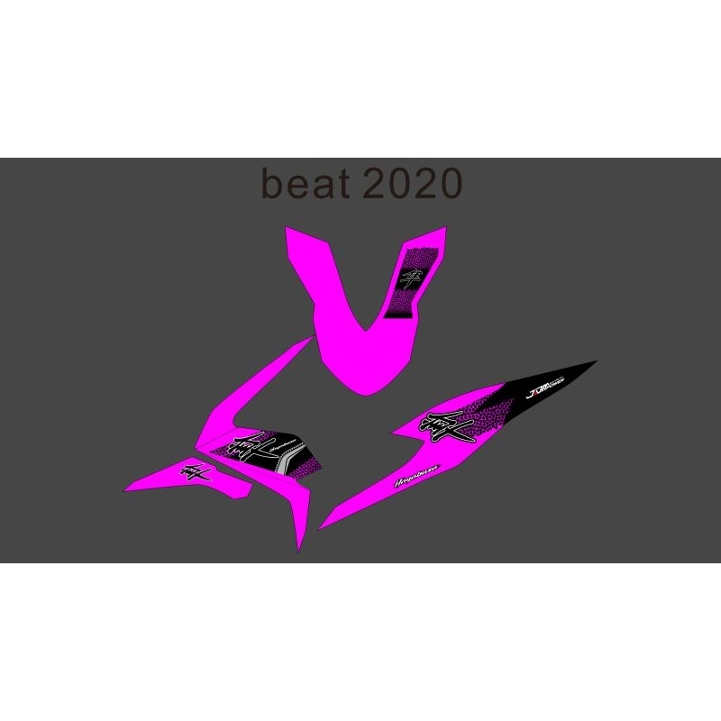 STRIPING TRANSPARAN BEAT 2020 DELUXE DESAIN HAYABUSA