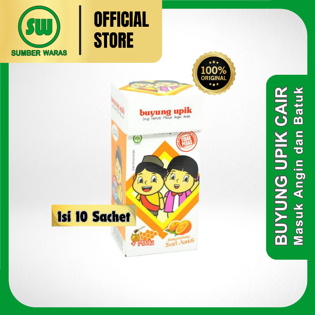 

BUMA Buyung Upik Masuk Angin Sirup Herbal - Isi 10 sachet - Membantu Meredakan Masuk Angin dan Batuk Pada Anak