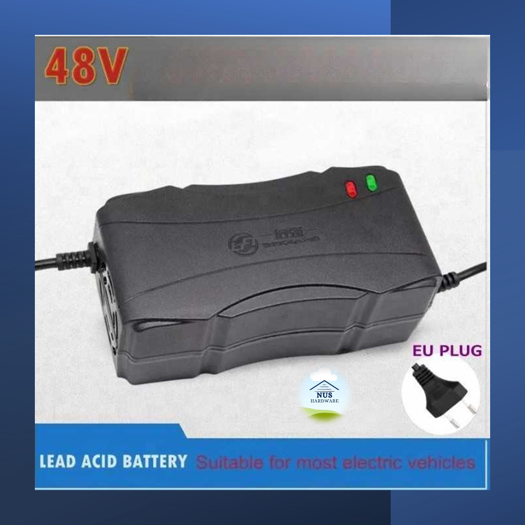 Charger Aki Sepeda Listrik Komponen Spare Part EU Plug 48V 12Ah
