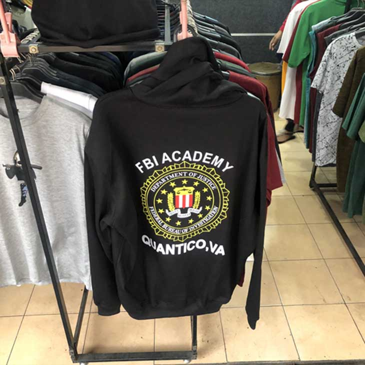 Jaket Hoodie FBI Academy Hoodie Black Casual Unisex Bahan Katun