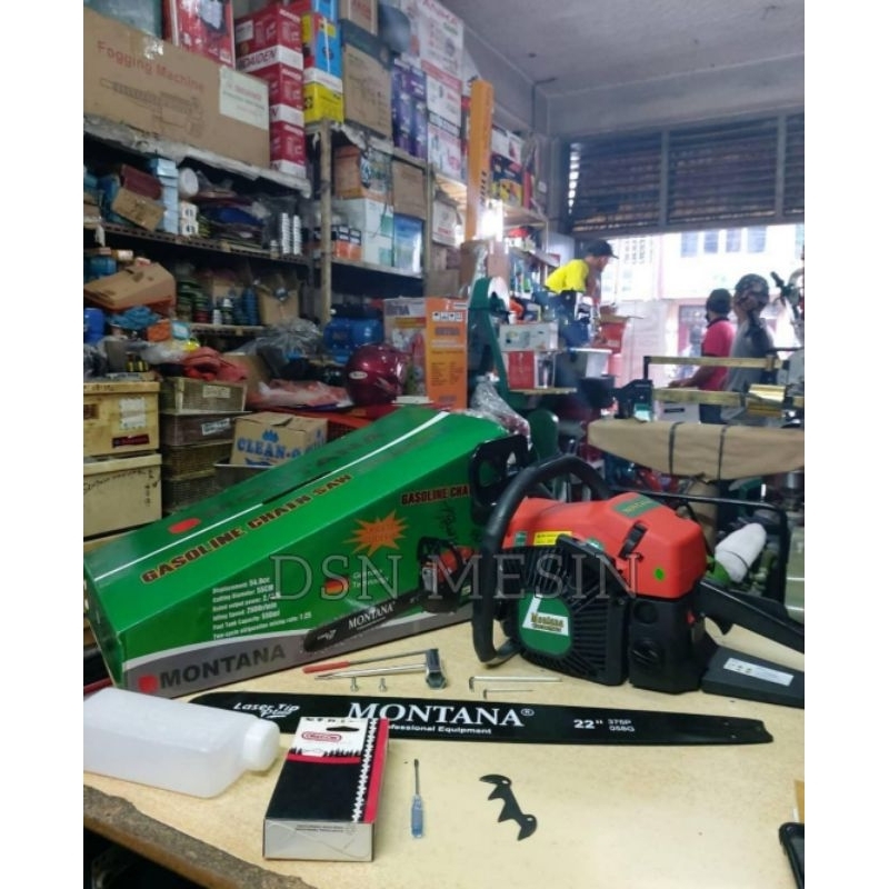 Chainsaw MONTANA CS 6500 MTN Mesin Gergaji kayu MONTANA CS6500 22 inci