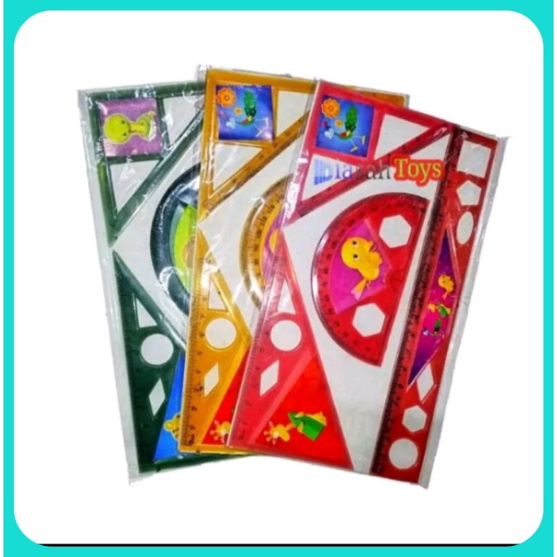 

Penggaris Set 4 in 1 Rol Penggaris Murah Meriah Alat Tulis Perlengkapan Sekolah