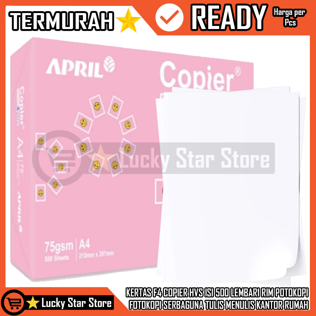 

KERTAS F4 HVS 75 GSM ISI 500 LEMBAR PER 1 RIM COPIER APRIL BY PAPER KERTAS POTOKOPI FOTOCOPY PRINT PRINTING FOTOKOPI COPY PAPERS FOTO COPY KOPI REM BOX DUS LEMBARAN SKRIPSI DOKUMEN SURAT BERKAS ALAT TULIS PERLENGKAPAN PERSIAPAN ENVELOPE TULIS