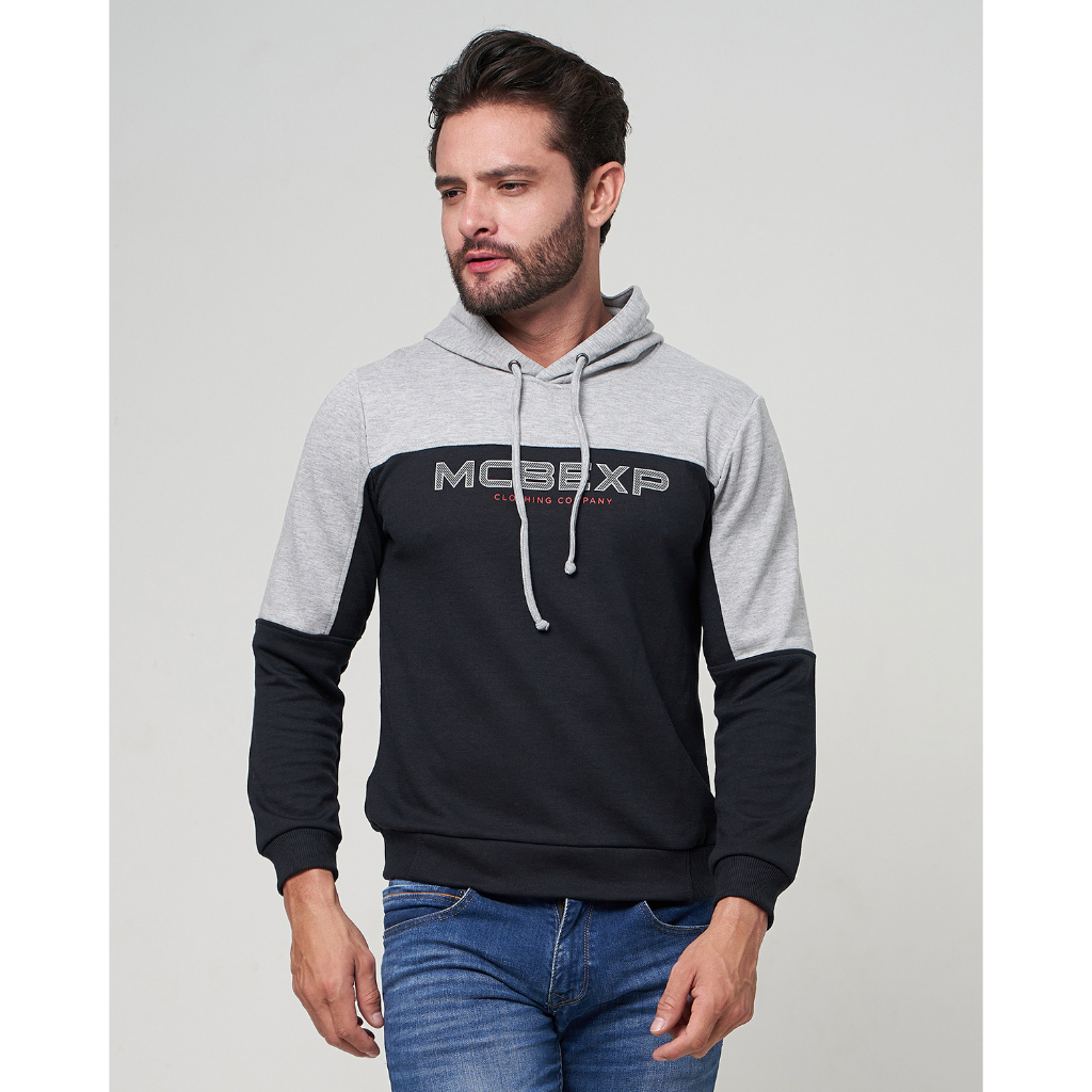 MCB Hoodie Jumper Pria Cut Saw Black Green 7701043-02043