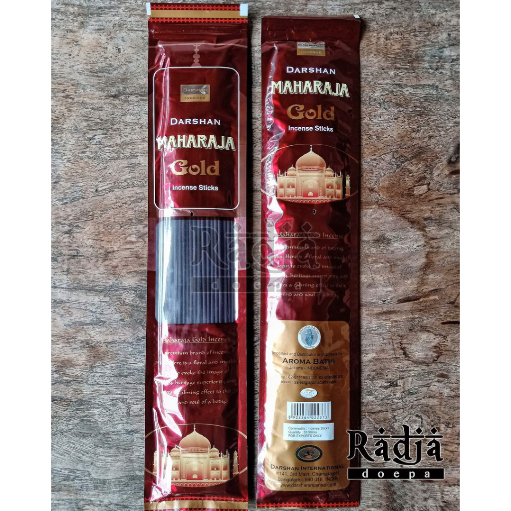 Dupa Hio India MAHARAJA GOLD 50 Batang Darshan Asli Wangi Harum