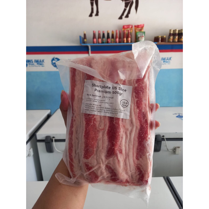 

Shortplate Beef Slice Premium Daging BBQ Vacum