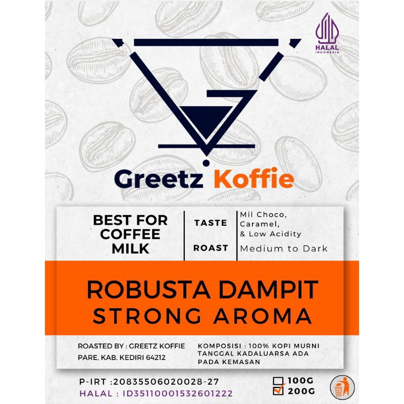 

Kopi Bubuk Robusta Dampit Murni 200 Gram