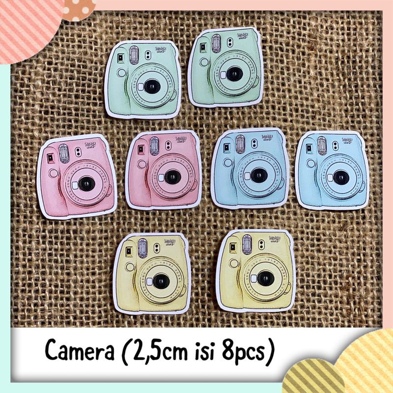 

8pcs sticker tempelan doff camera