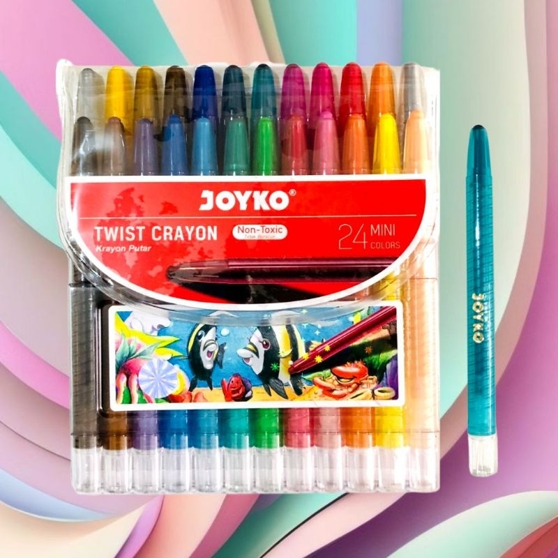 

Joyko crayon putar 24 warna/ Twist Crayon mini 24 colour Joyko