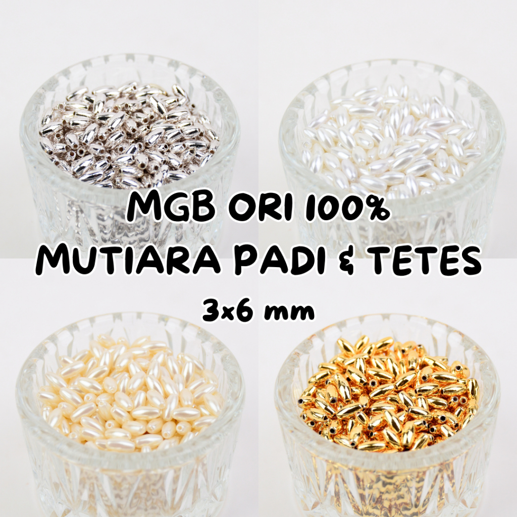 Mutiara Padi Jahit MGB ORI 100% TERJAMIN  | Mutiara Jujube dan Tear Drop Jepang  Aksesoris Bridal Ma