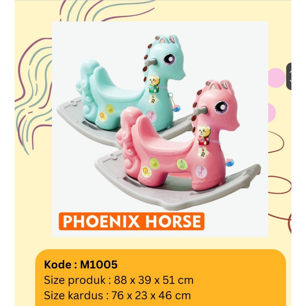 HMI M1005 Mainan Kuda Kudaan - Rocking Phoniex Horse - Mainan Kuda Ayun