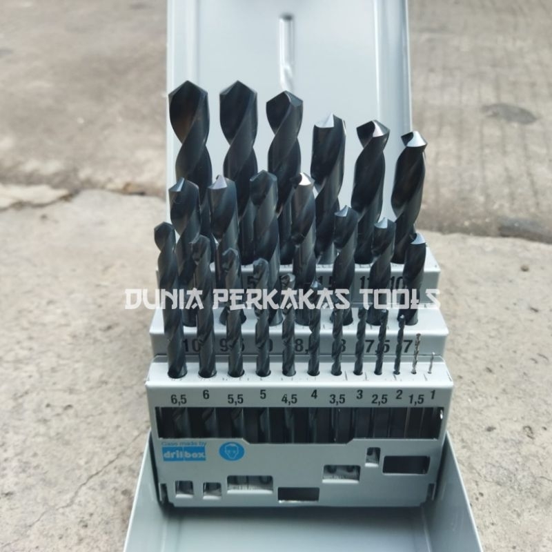 Mata Bor Besi Set Merk Nachi 25 Pcs 1 - 13 Mm Mata Bor HSS