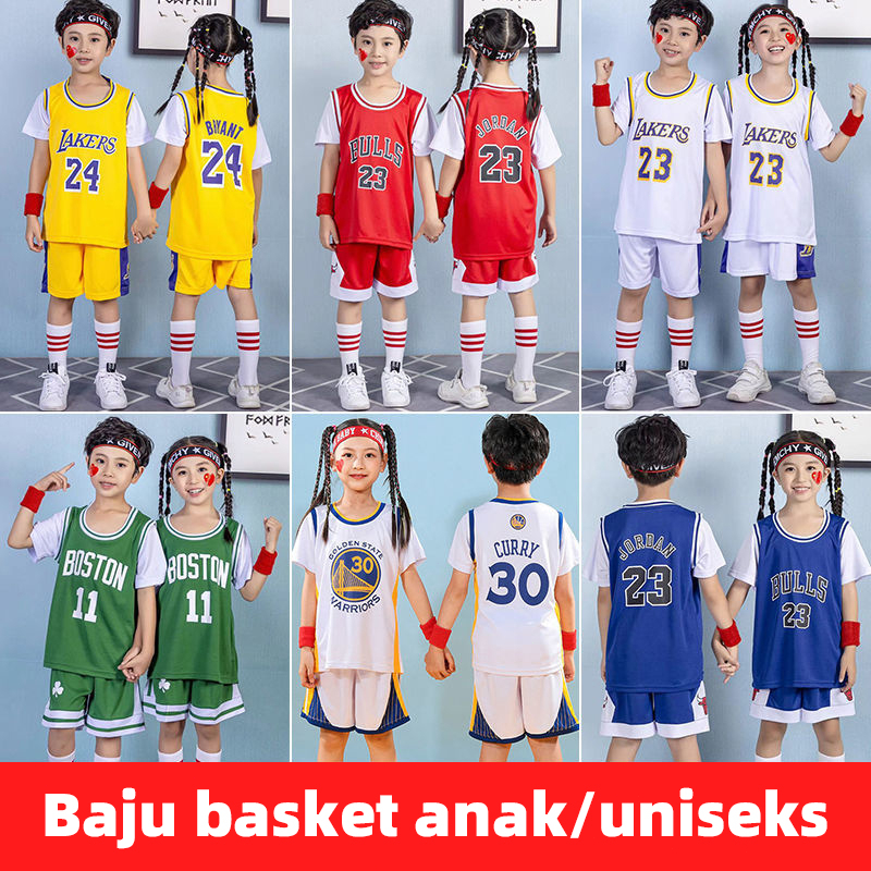 (3-12Tahun)setelan basket anak/Baju basket anak/Baju Anak Laki Laki/Baju Basket Anak/stelan singlet 