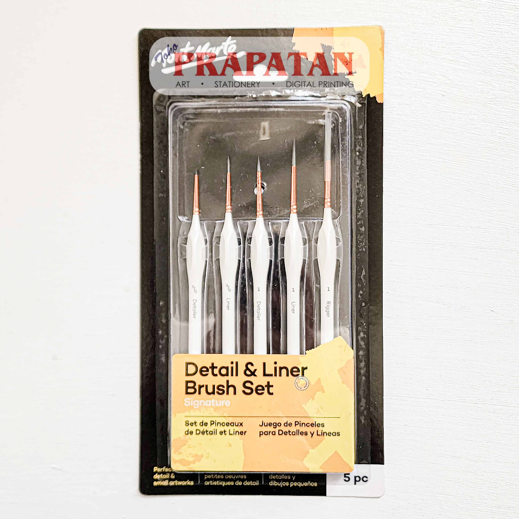 

Mont Marte Detail & Liner Brush Set 5pcs | Paint Brush Set