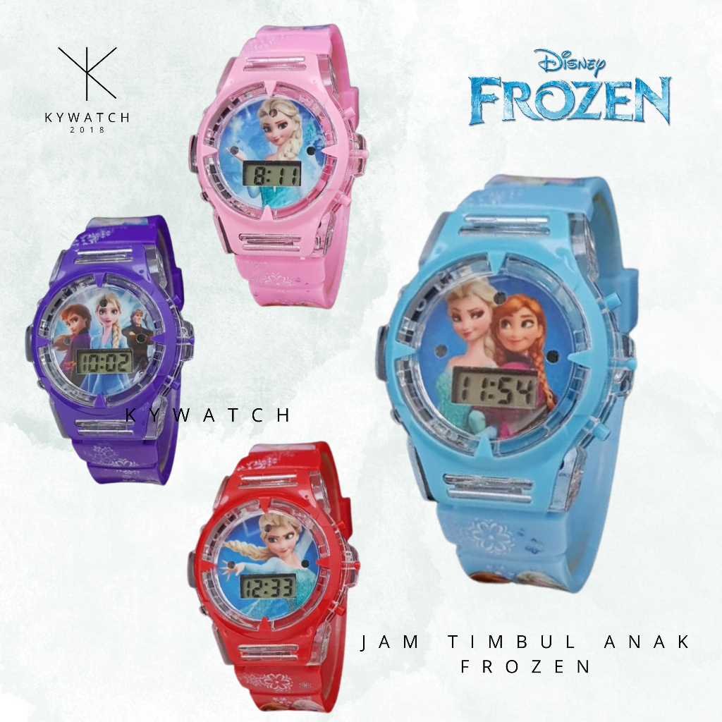 Jam tangan melodi anak frozen jam tangan anak musik lampu Frozen jam tangan anak cewek