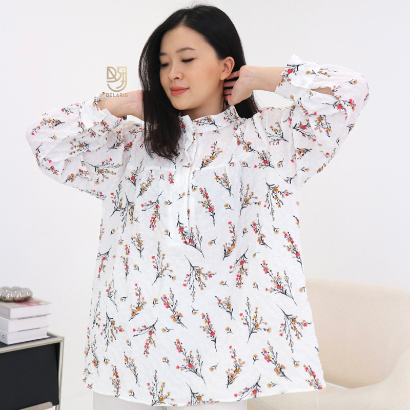 3sisters - Blossom Blouse Atasan Kemeja Wanita Casual Muslim Viral