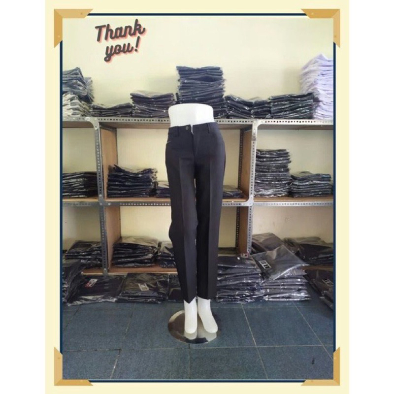 CELANA KAIN / CELANA KERJA WANITA MODEL RESLETING KANCING