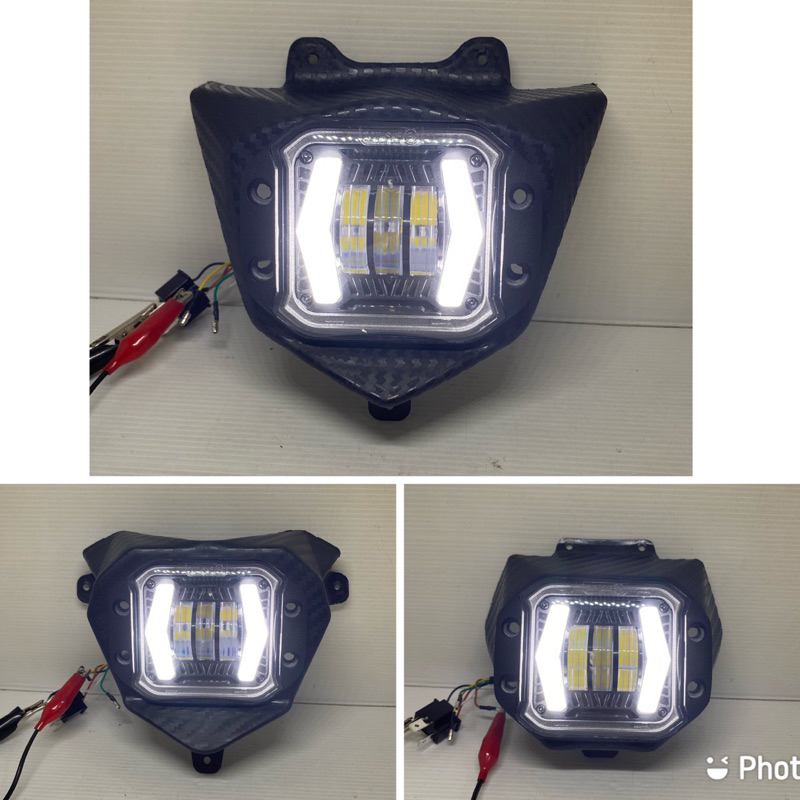 HEADLAMP REFLEKTOR CASE BESI CRF KLX WR 155 DTRACKER LED 3LENSA NEW PNP