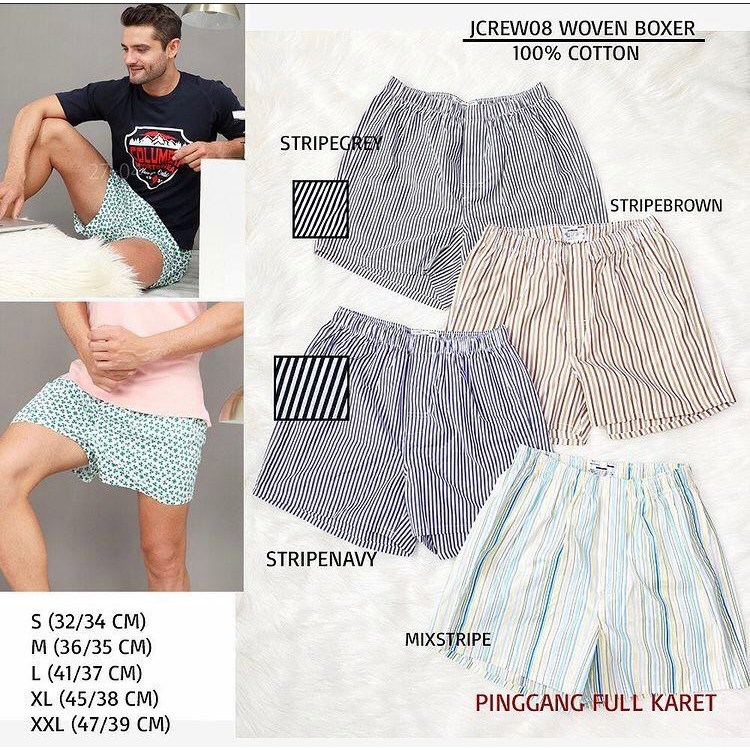 Boxer Pria Murah Jcrew 08 Woven 4 Warna