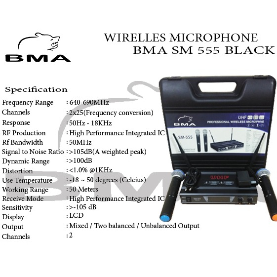 MIC BMA SM 555 BLACK EDITION / MIC WIRELESS BMA