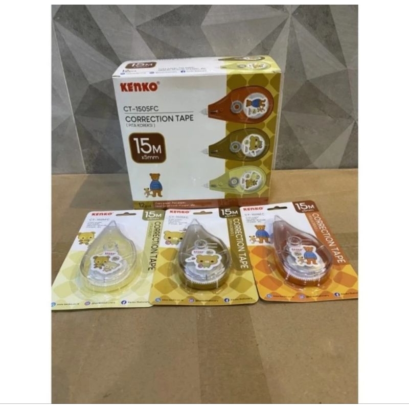 

[ LUSIN ] Correction Tape Pita Koreksi Tip-EX Kertas - Kenko CT-1505 15 Meter